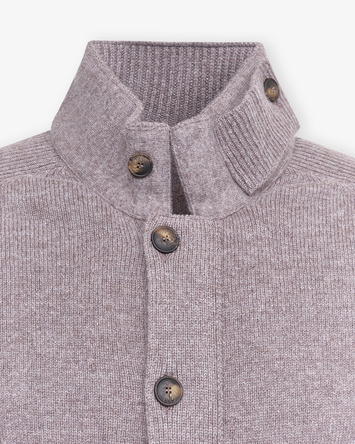 LHDA - Vest virgin wool with zipper and buttons - Greige