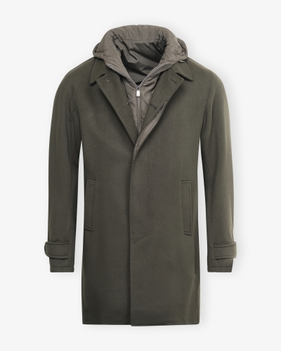 Corneliani - Coat virgin wool - Detachable layer - Green