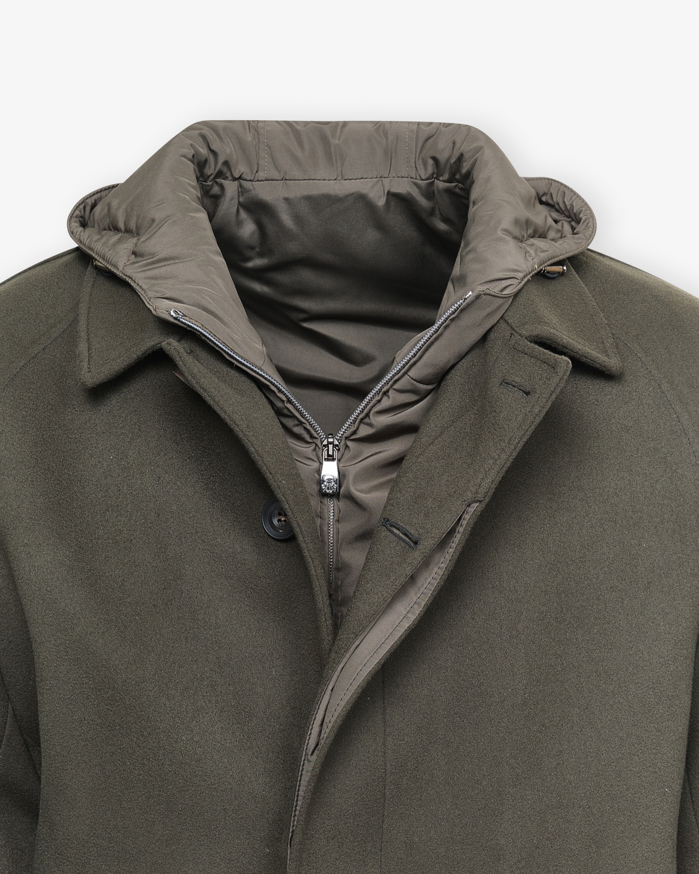 Corneliani - Coat virgin wool - Detachable layer - Green