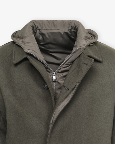 Corneliani - Coat virgin wool - Detachable layer - Green
