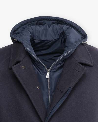 Corneliani - Coat virgin wool - Detachable layer - Navy