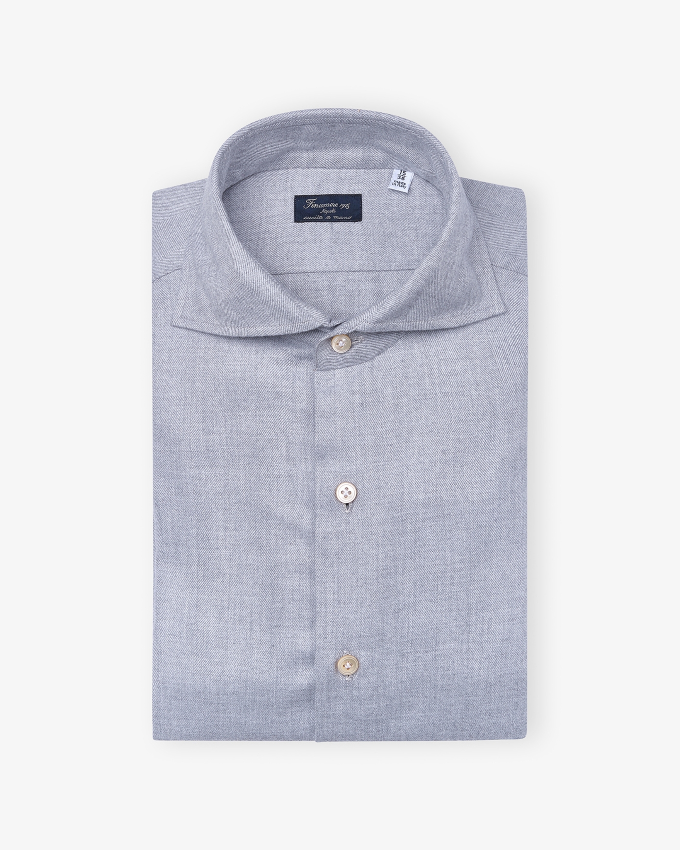Finamore - Shirt Eduardo Napoli - Flannel - Grey