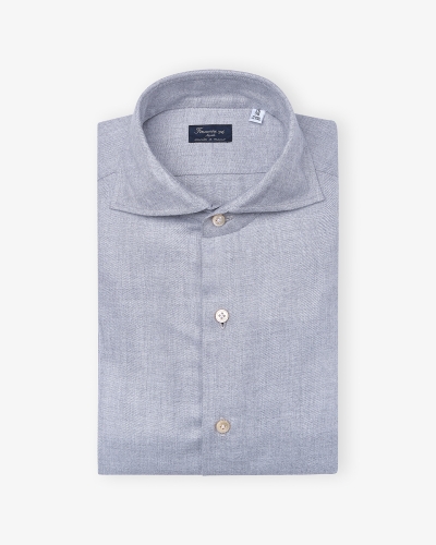 Finamore - Shirt Eduardo Napoli - Flannel - Grey