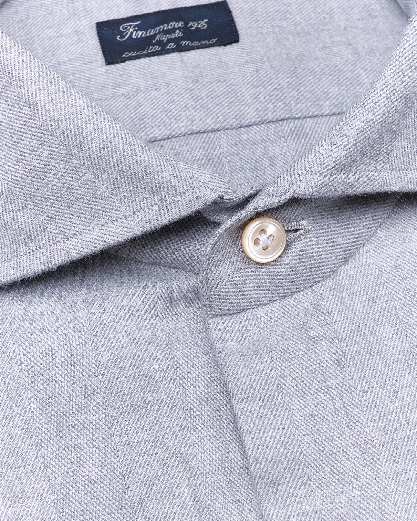 Finamore - Shirt Eduardo Napoli - Flannel - Grey