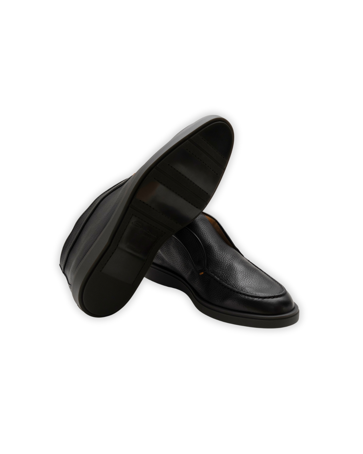 Santoni - Black deerskin desert boot - Black