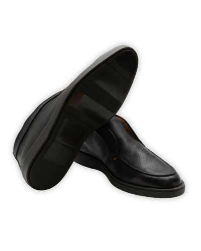Santoni - Black deerskin desert boot - Black