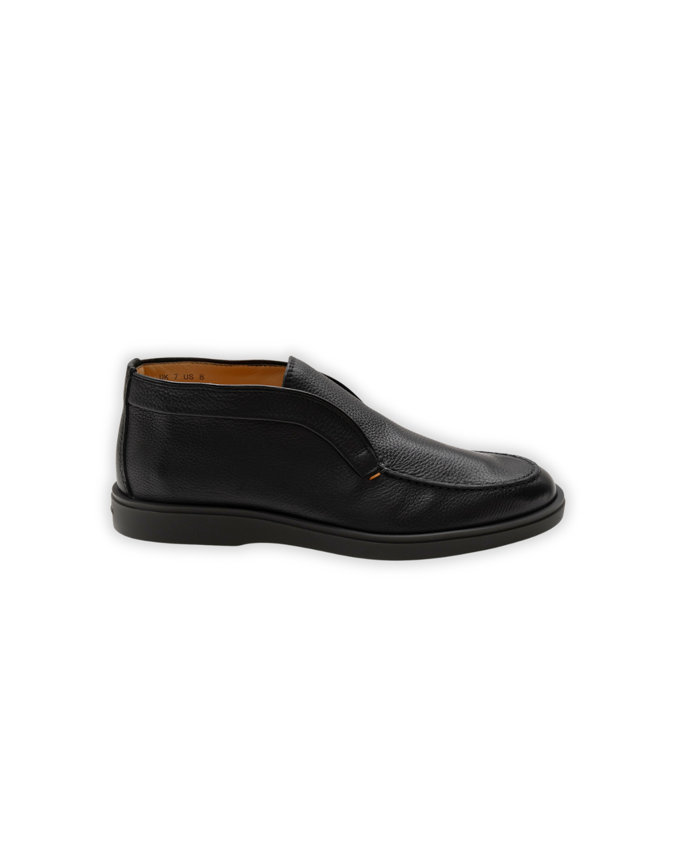 Santoni - Black deerskin desert boot - Black
