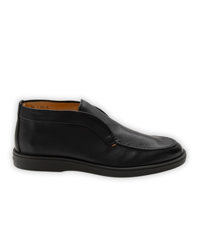 Santoni - Black deerskin desert boot - Black