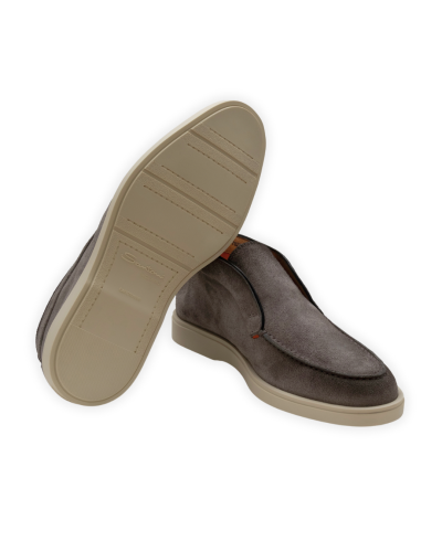 Santoni - Calf suede desert boot - Grey