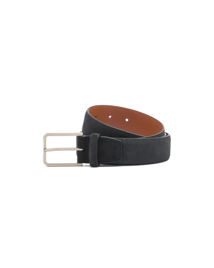 SANTONI Santoni - Adjustable belt calf suede - Grey