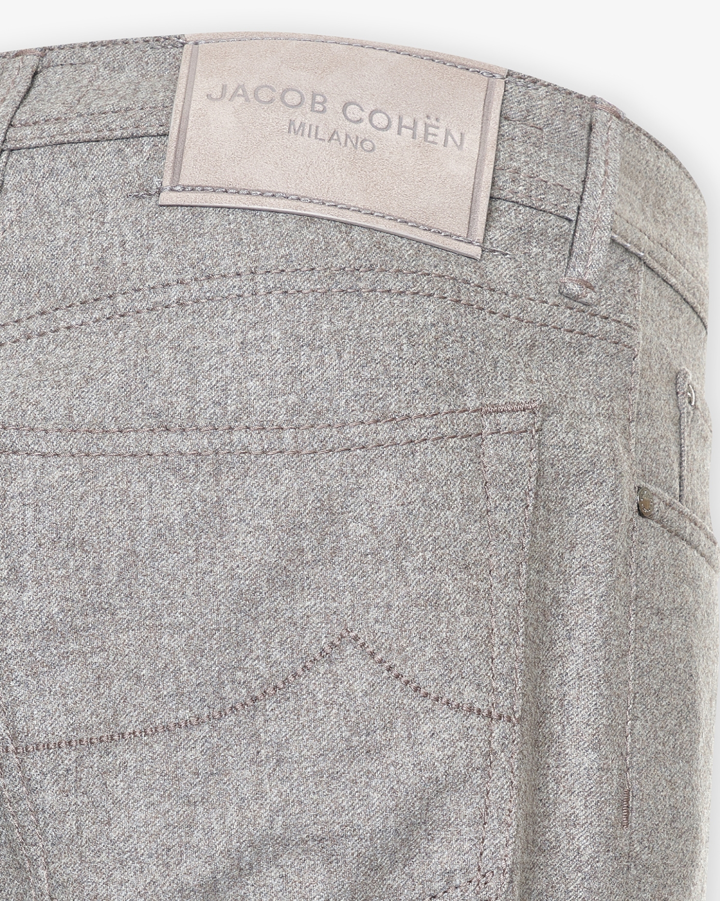 Jacob Cohën - Trousers Bard flannel - Greige