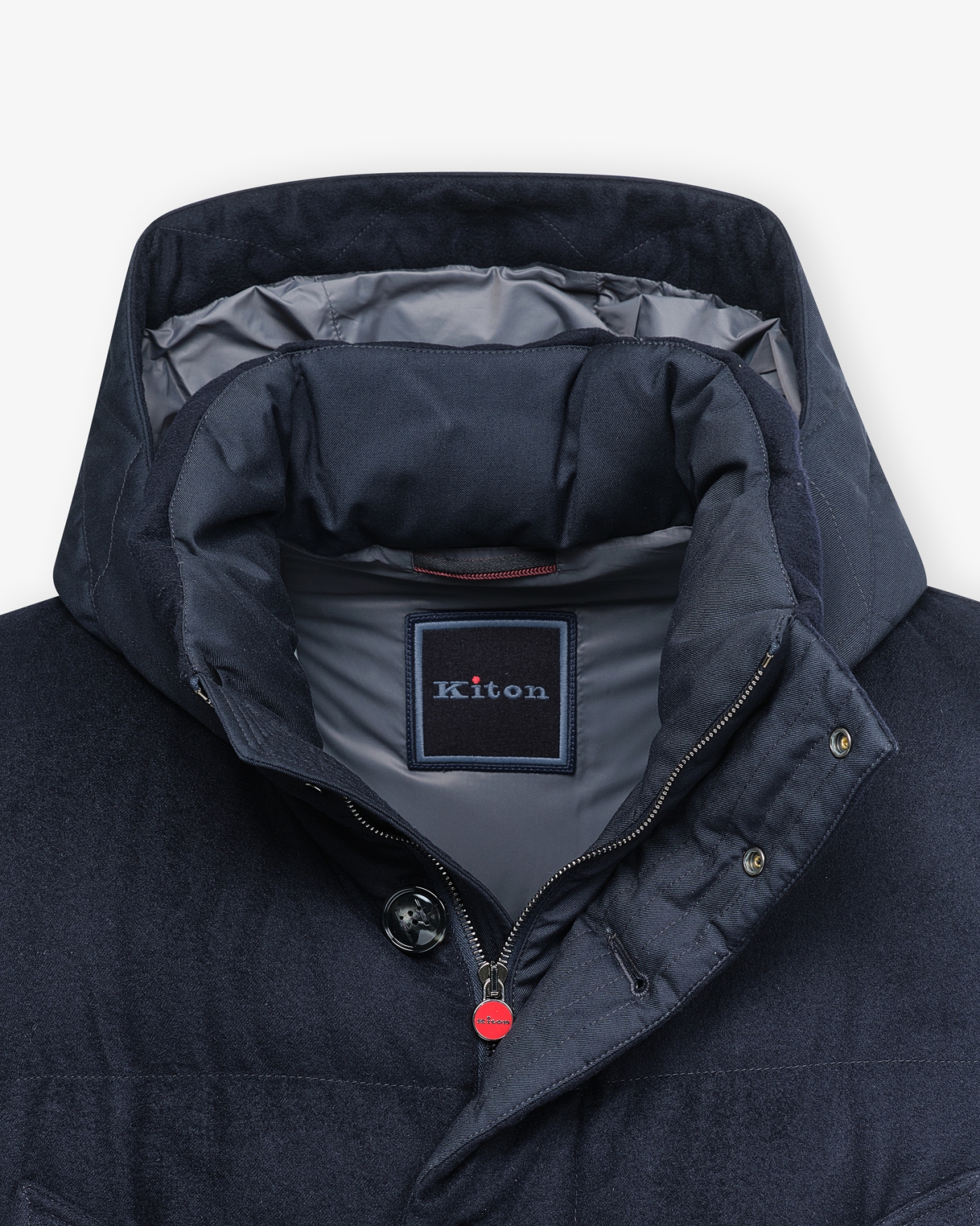 Kiton - Padded parka - Baby cashmere - Navy