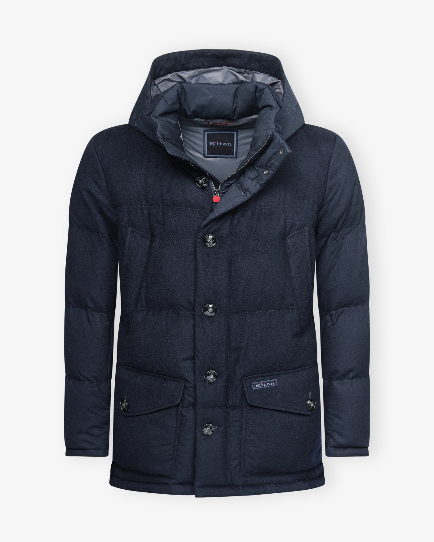 Kiton - Padded parka - Baby cashmere - Navy