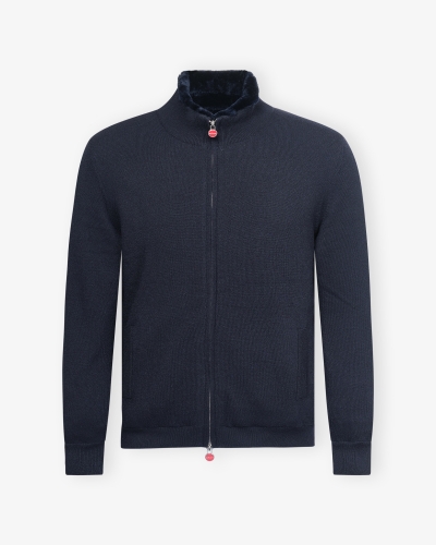 Kiton - Blouson shearling - Full cashmere - Navy