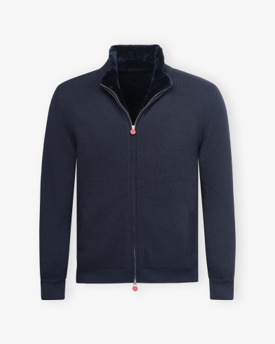 Kiton - Blouson shearling - Full cashmere - Navy