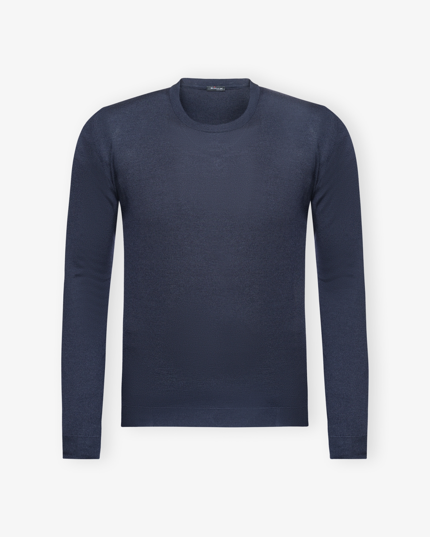 Kiton - Jersey round neck - Cashmere silk - Navy