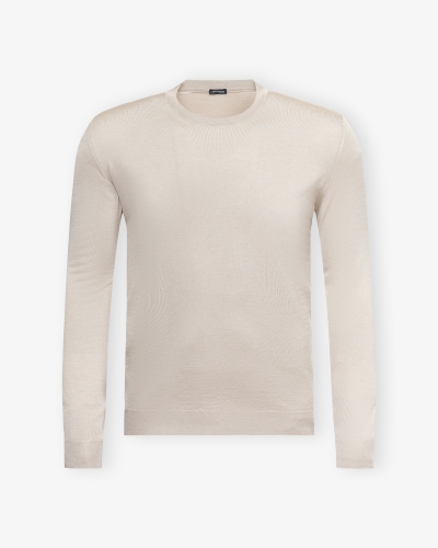Kiton - Jersey round neck - Cashmere silk - Rope