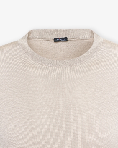 Kiton - Jersey round neck - Cashmere silk - Rope