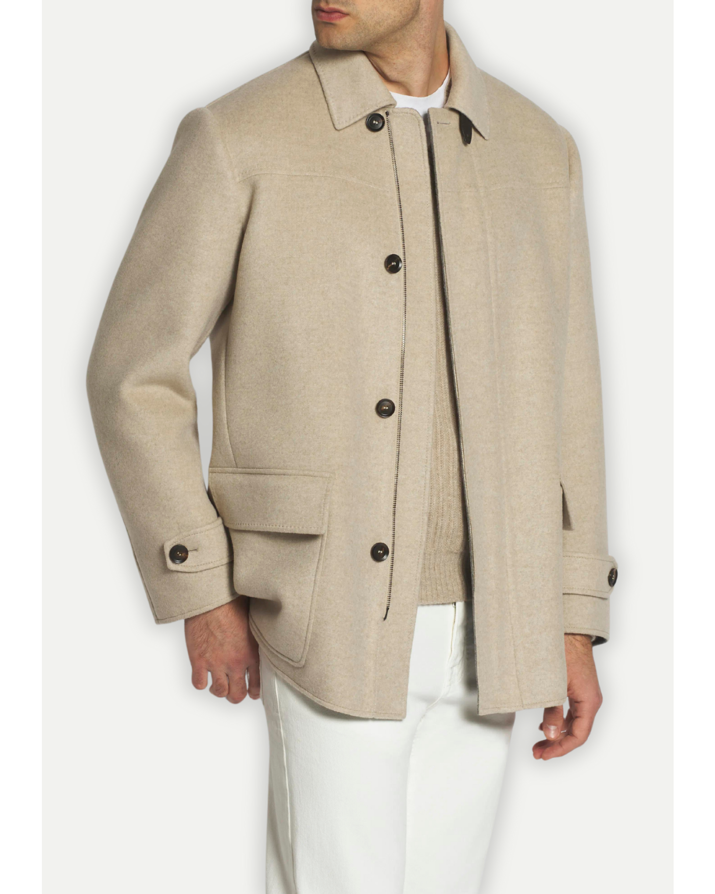 Brioni - Cashmere double-splittable field jacket - Beige