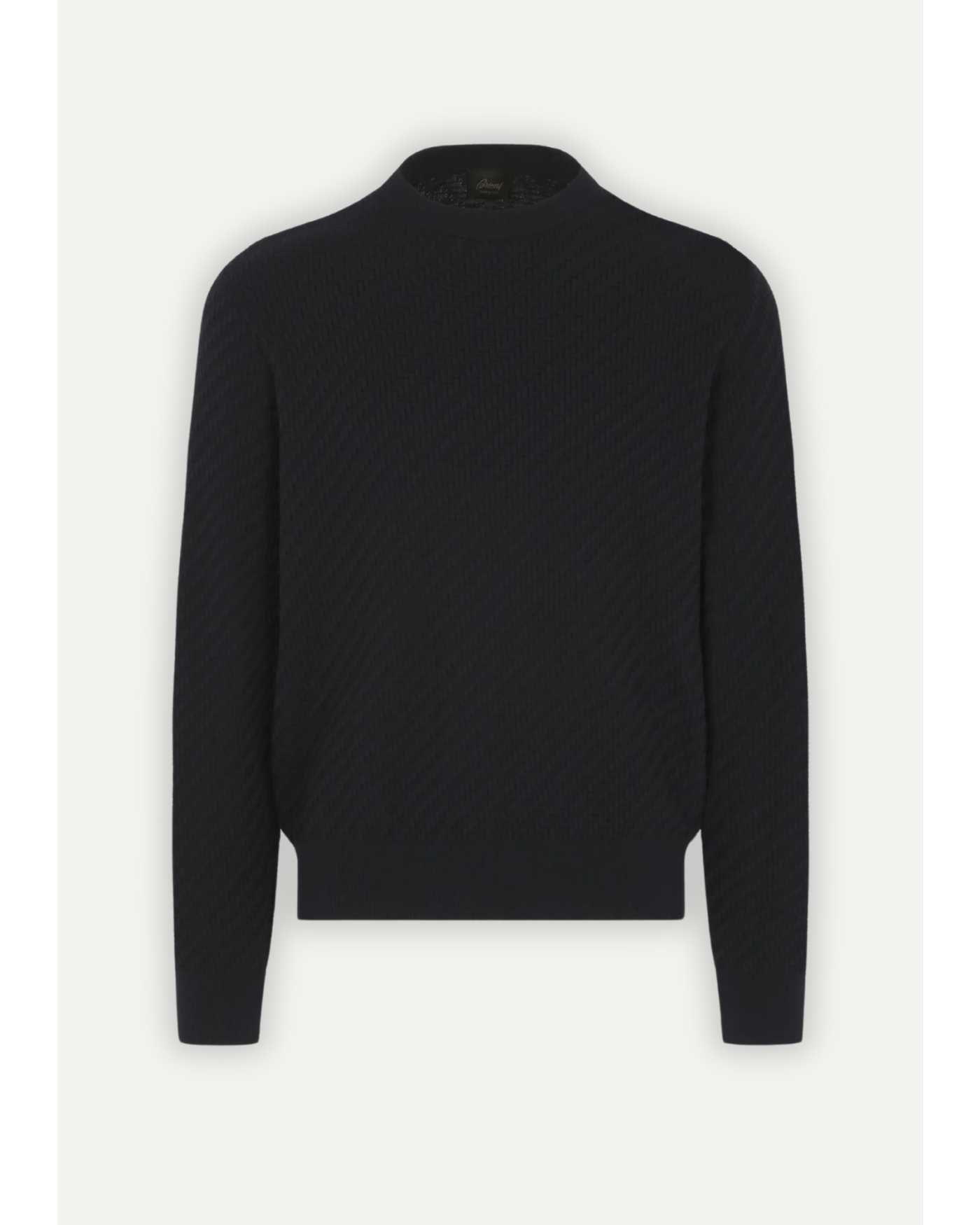 Brioni - Round neck cotton silk and cashmere - Navy