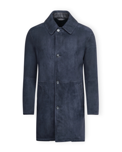 Brioni - Shearling coat lambskin - Navy