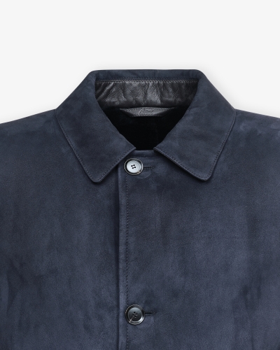 Brioni - Shearling coat lambskin - Navy