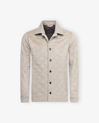 Maurizio Baldassari - Quilted jacket cashmere - Taupe