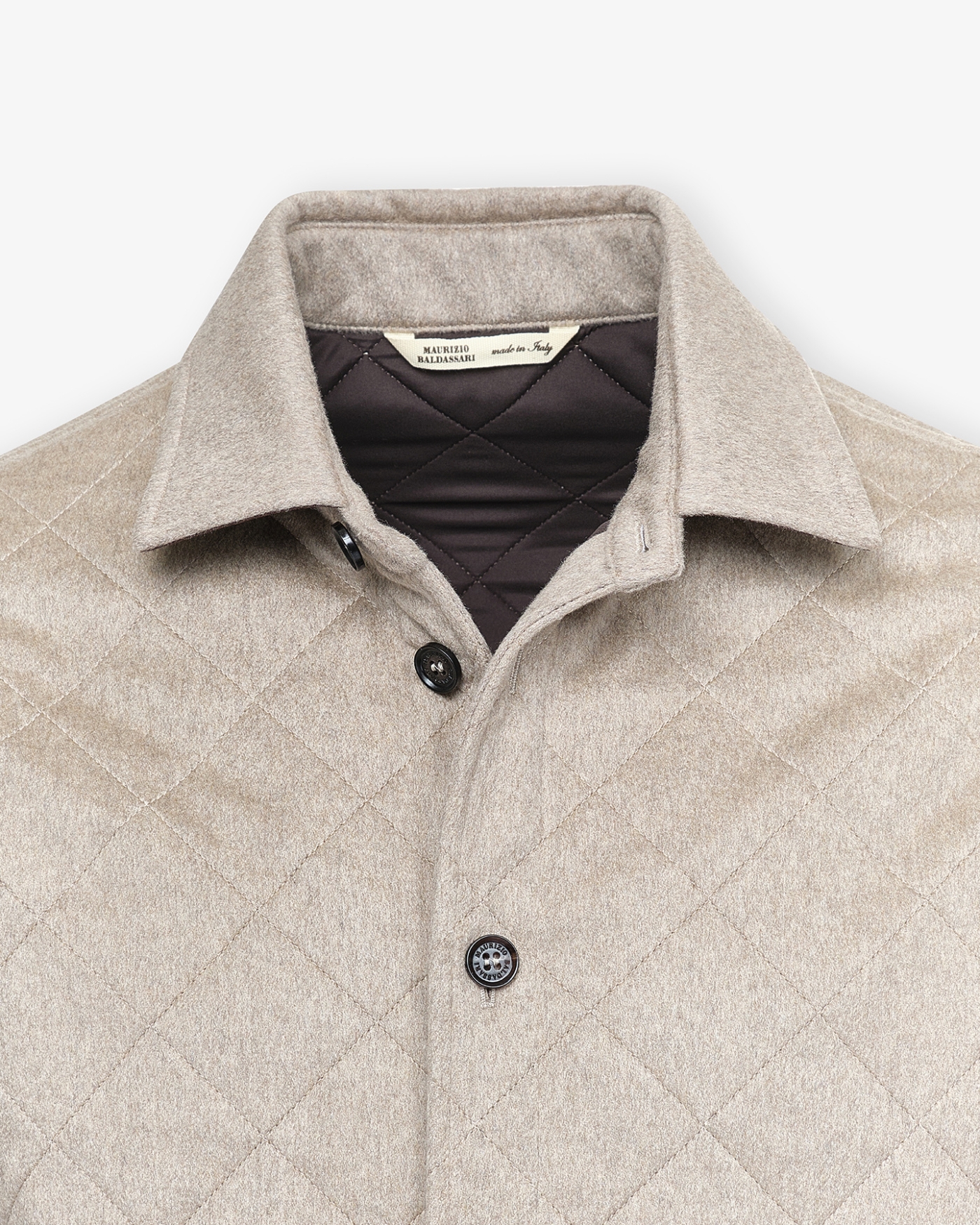 Maurizio Baldassari - Quilted jacket cashmere - Taupe