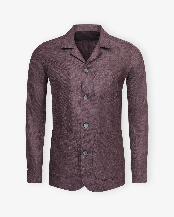LES HOMMES D'AMSTERDAM LHDA x Loro Piana - Shirt jacket wool and cashmere - Bordeaux