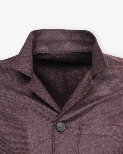 LHDA x Loro Piana - Shirt jacket wool and cashmere - Bordeaux
