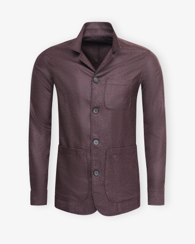 LHDA x Loro Piana - Shirt jacket wool and cashmere - Bordeaux