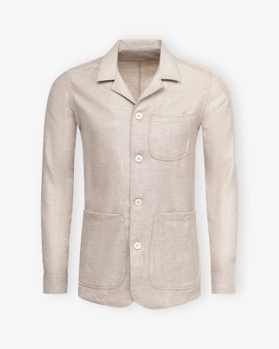 LHDA x Loro Piana - Shirt jacket wool and cashmere - Taupe