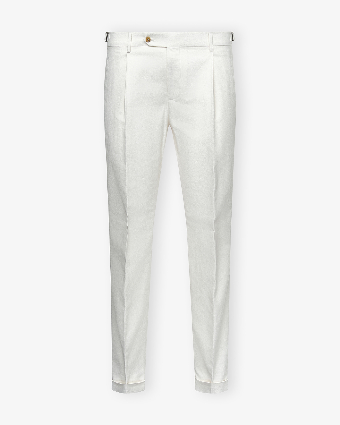 Berwich - Trousers retrolong cotton - Cream white