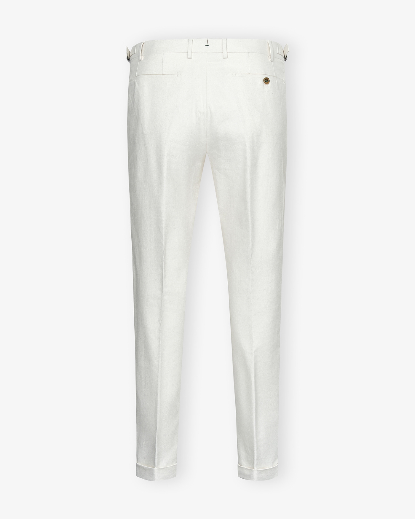 Berwich - Trousers retrolong cotton - Cream white