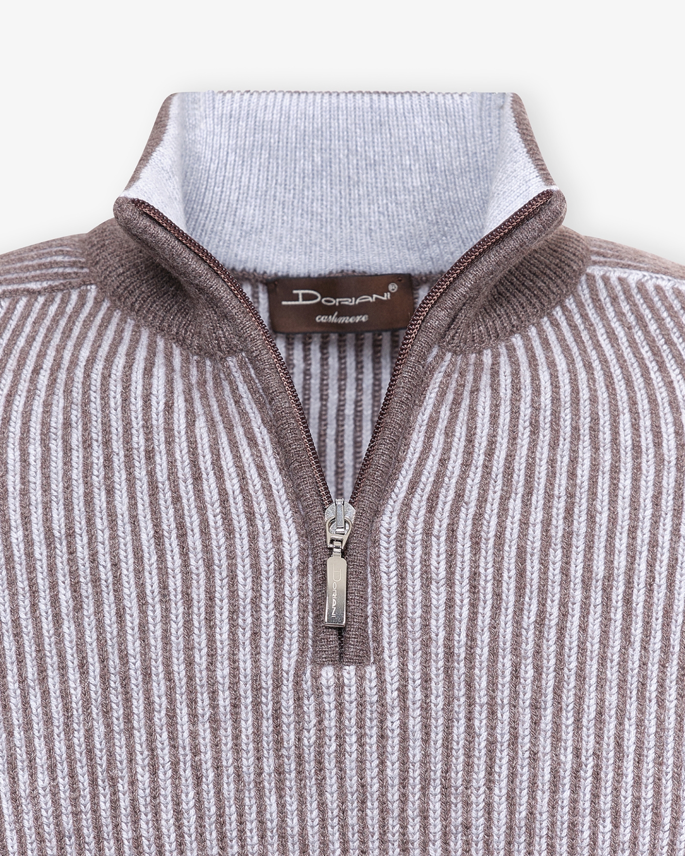 Doriani Cashmere - Half zip cashmere - Greige