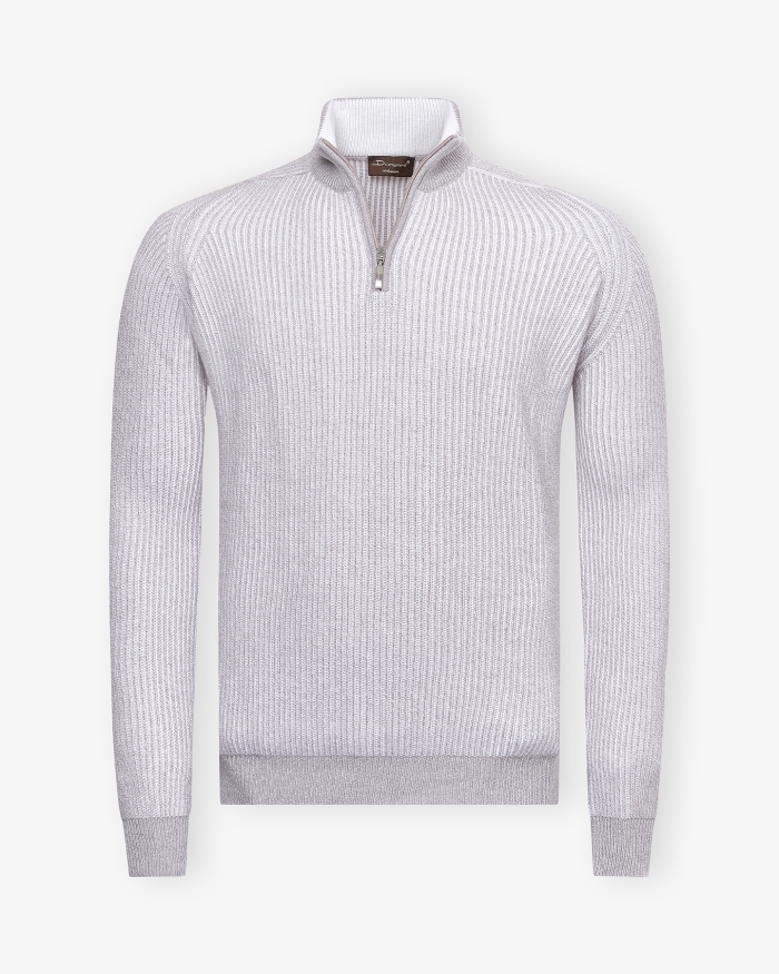 DORIANI CASHMERE Doriani Cashmere - Half zip cashmere - Taupe