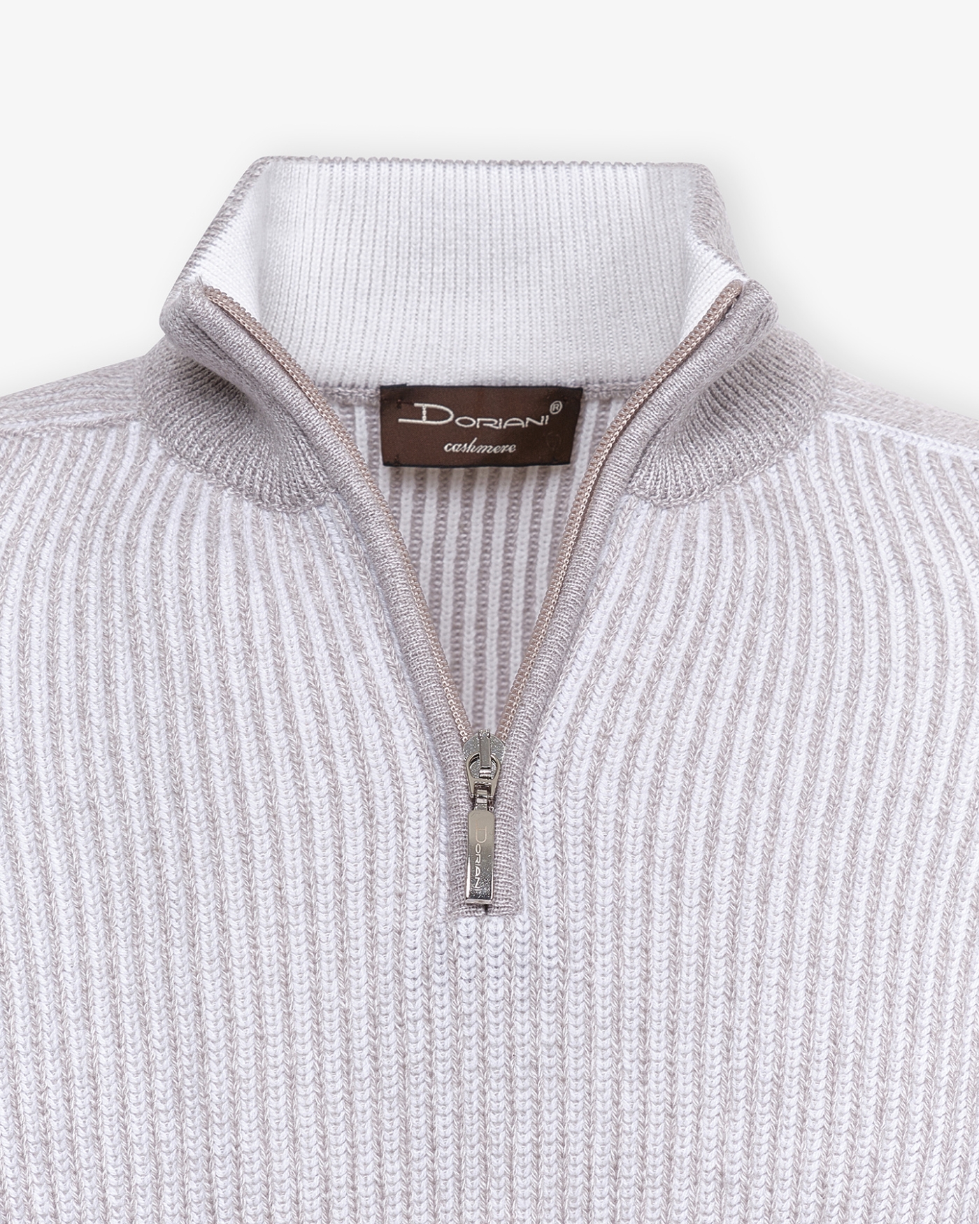 Doriani Cashmere - Half zip cashmere - Taupe