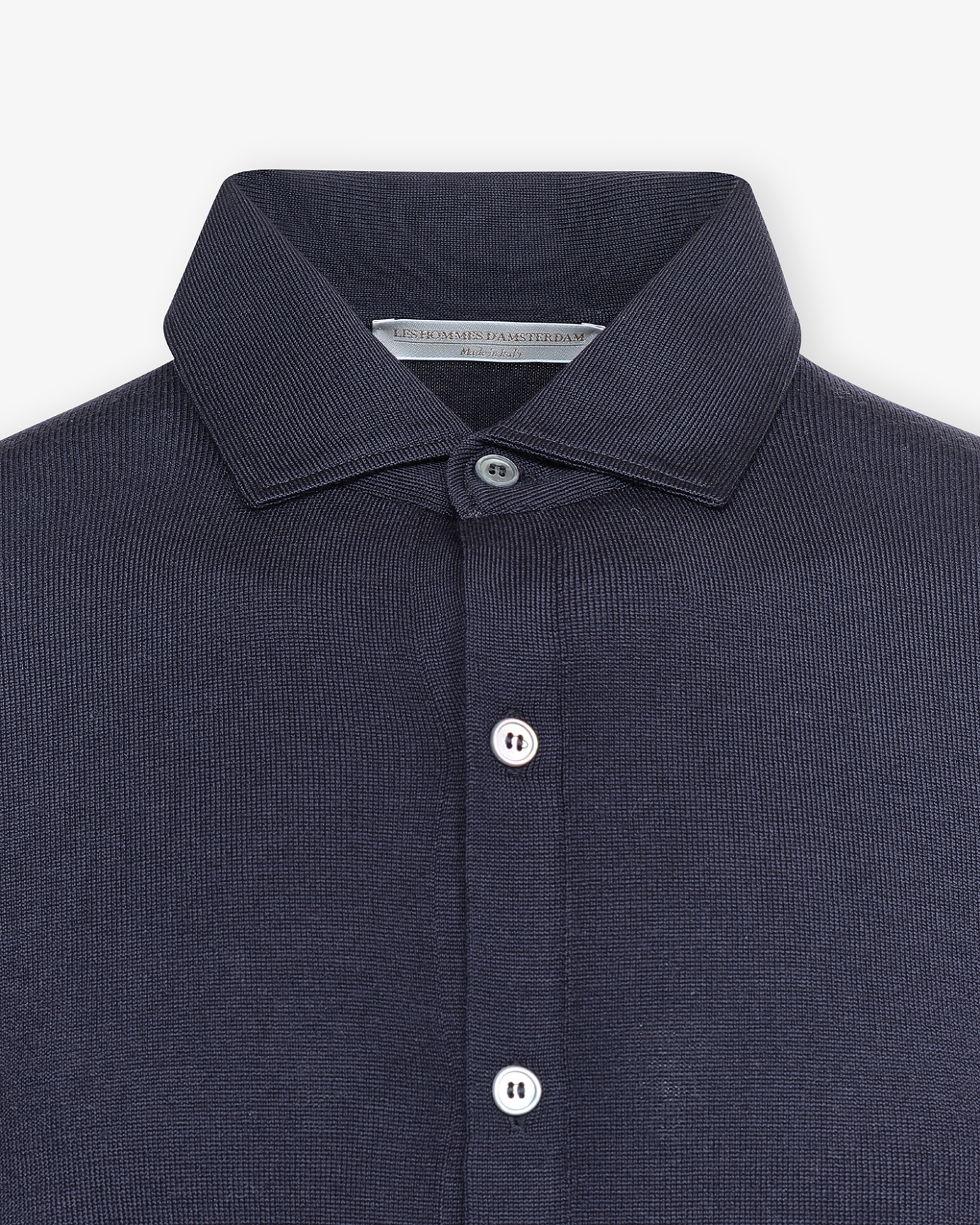 LHDA - Polo shirt long sleeve - Virgin wool - Navy