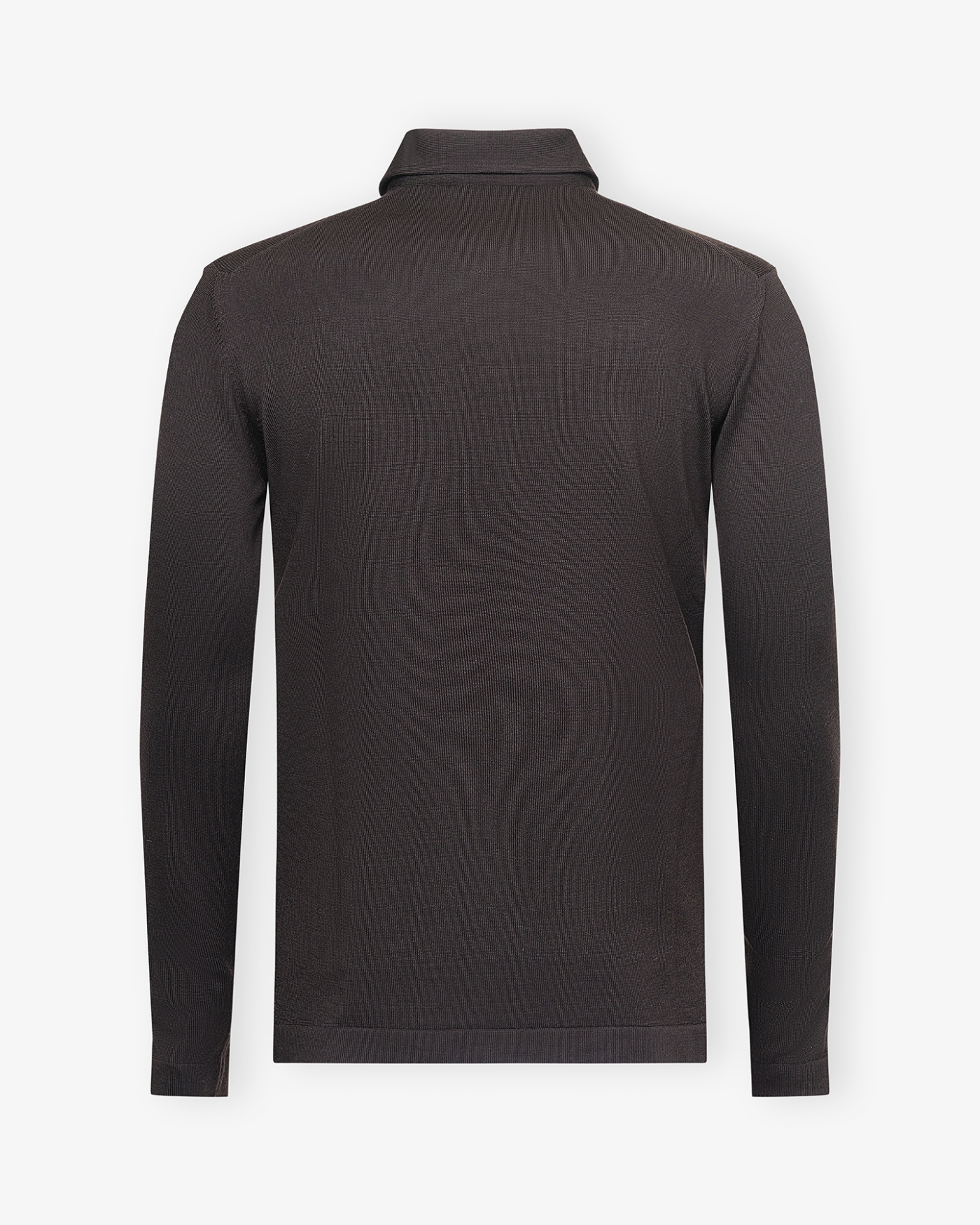 LHDA - Polo shirt long sleeve - Virgin wool - Brown