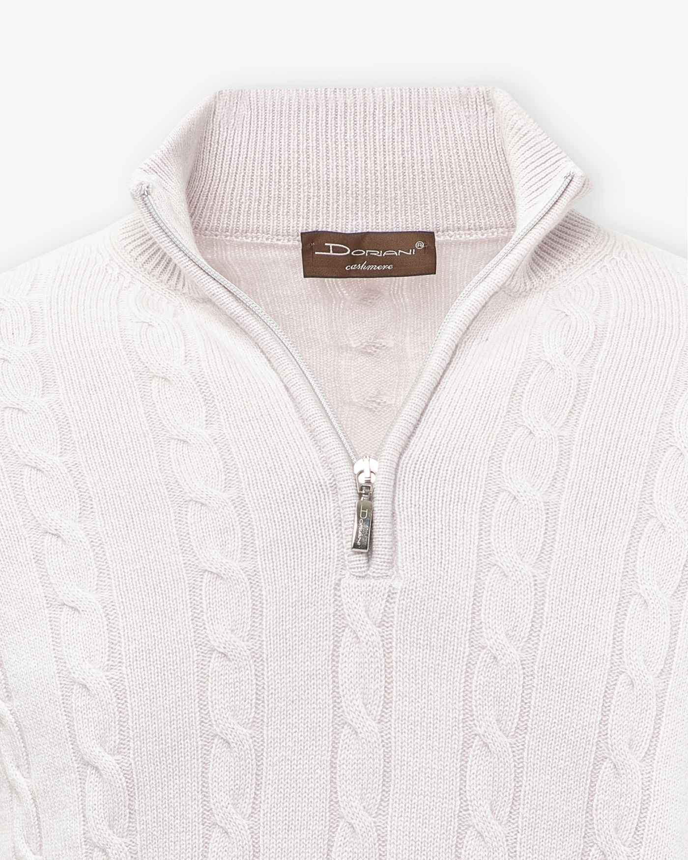 Doriani Cashmere - Half zip cashmere - Stone grey