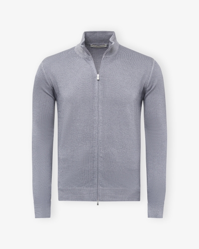 LHDA - Vest full zip - Virgin wool - Washed grey