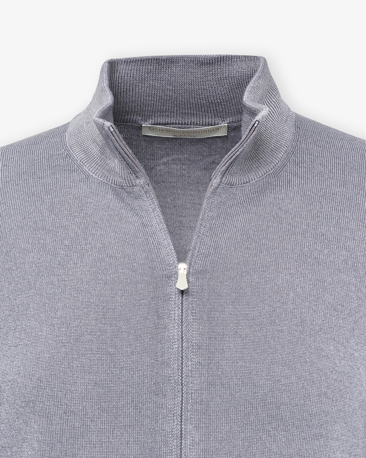 LHDA - Vest full zip - Virgin wool - Washed grey