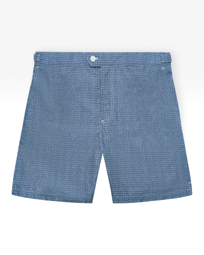 Swimtrunk Daniel - Dark blue pattern