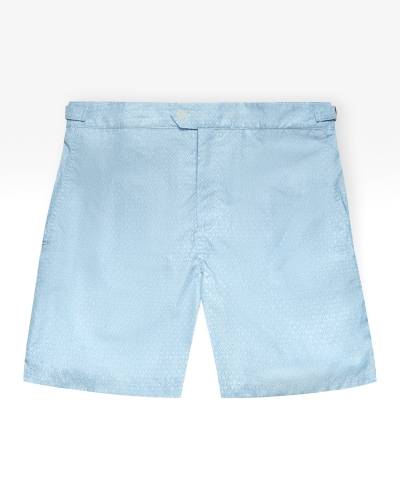 Swimtrunk Daniel - Light blue pattern