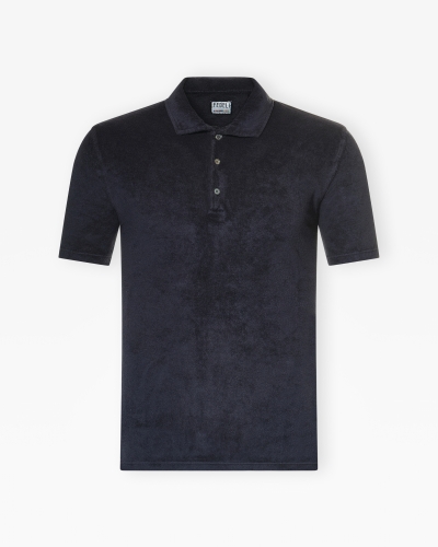 Fedeli - Terry cloth - Polo short sleeve - Navy