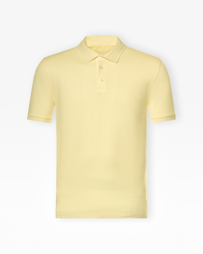 FEDELI Fedeli - Polo short sleeve - Washed yellow