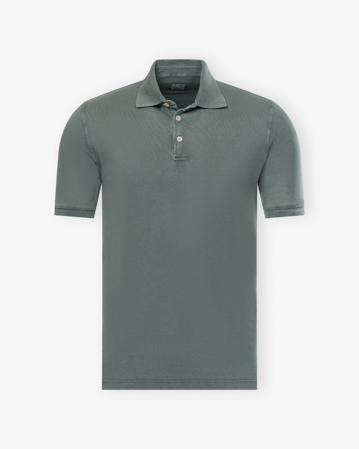 FEDELI Fedeli - Polo short sleeve - Dark olive