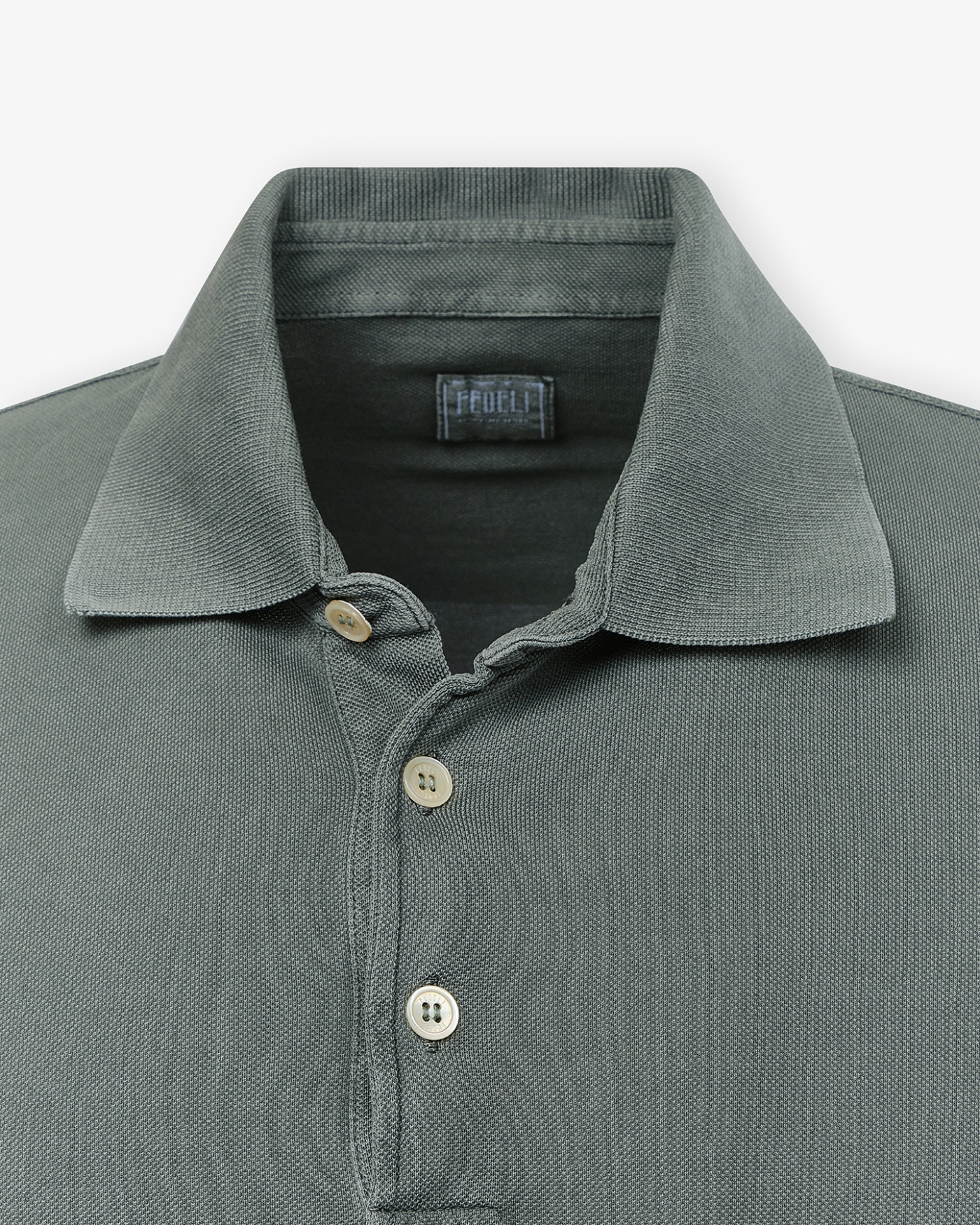 Fedeli - Polo short sleeve - Dark olive