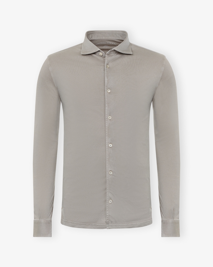 FEDELI Fedeli - Shirt Jason - Jersey - Taupe