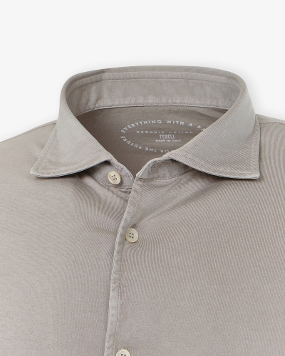 Fedeli - Shirt Jason - Jersey - Taupe
